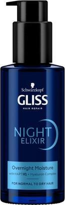 Produktbild Schwarzkopf Gliss Night Elixir Moisture Moisturizing No-Rinse Night Treatment For Normal And Dry Hair 100Ml (100 ml)