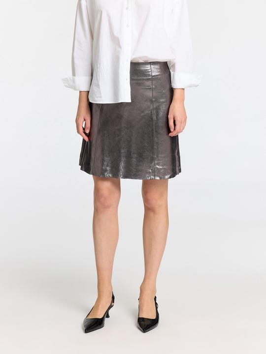 Actual product image Selected Femme Metallic Lederminirock (34)