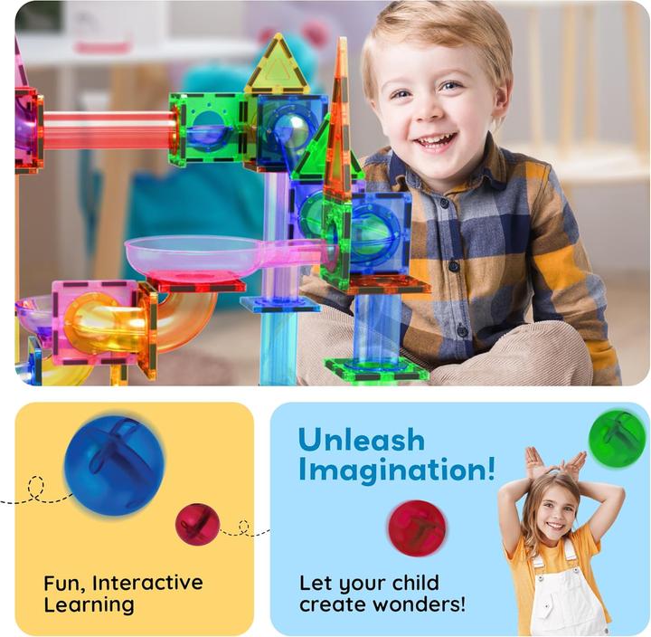 Produktbild PicassoTiles Picasso Tiles - Marble run set (50 pcs) (PTG50)