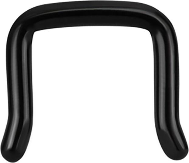 Star Piercing Septum Ring U abgewinkelt schwarz (ohne Messing, Chirurgenstahl 316L)