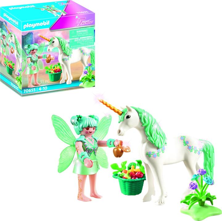 Actual product image Playmobil Unicorn with Feeding Fairy (70655)