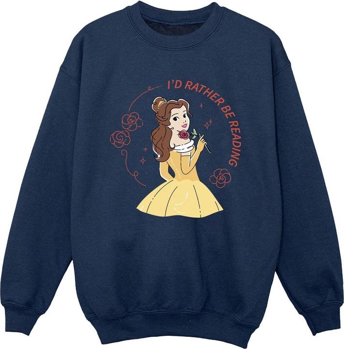 Disney Beauty And The Beast I'd Rather Be Reading Sweatshirt Jungen