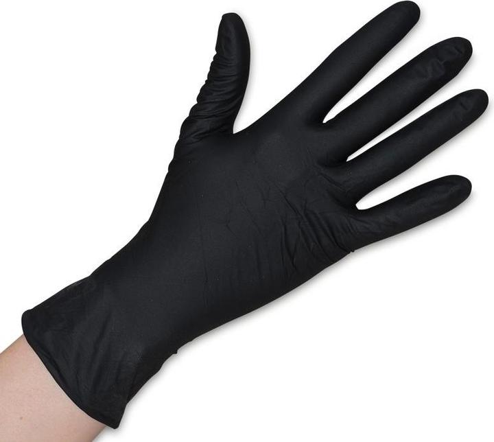 Productafbeelding Hygostar uniseks wegwerphandschoenen SAFE LIGHT zwart maat S 100 stuks. (S)