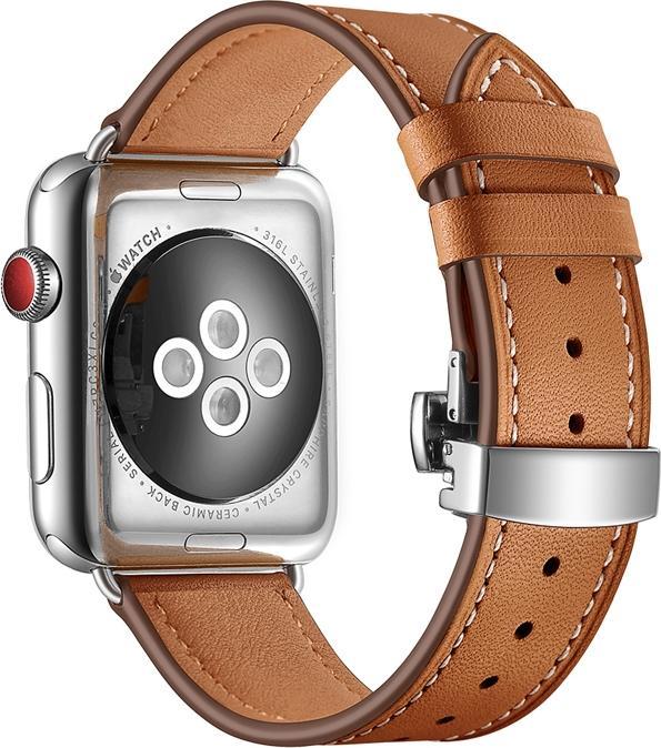 Image du produit EKO Bracelet de montre en cuir véritable avec boucle déployante brune (Cuir véritable)