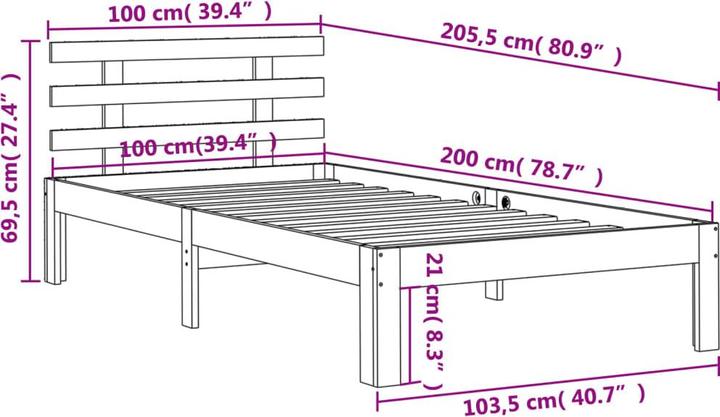 Actual product image VidaXL Rantipole (100 x 200 cm)