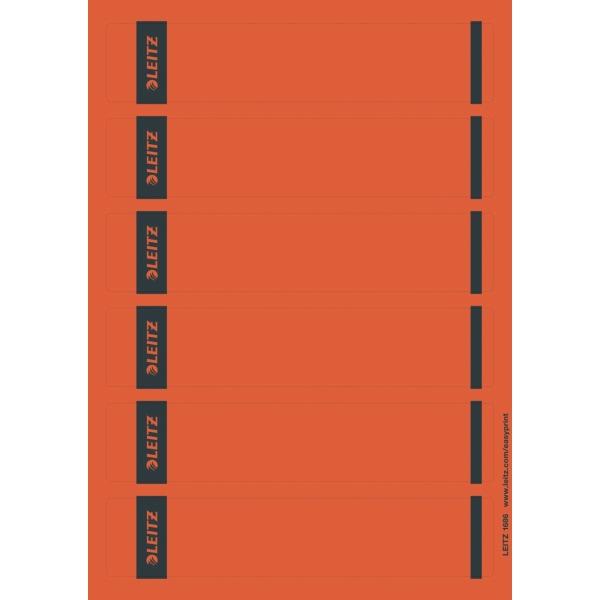 Image du produit Leitz Etiquette de dos de dossier, 39 x 192 mm, courte, étroite, rouge convient pour standard et