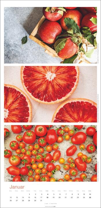 Image du produit Colours of Food Kalender 2026 (33 x 68 cm, Couverture rigide, Allemand)