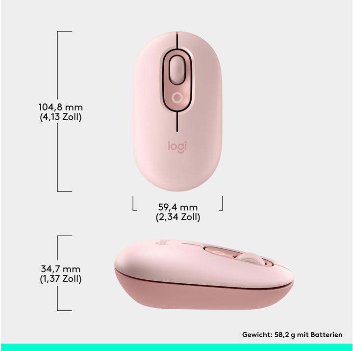 Produktbild Logitech POP Mouse mit personalisierbarem Emoji (Kabellos)