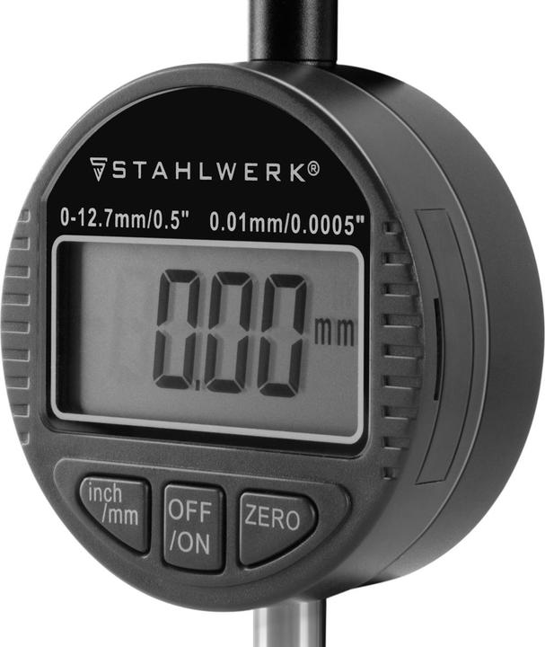 Produktbild Stahlwerk Digitale Messuhr mit 0-12,7 mm (0,5") Messbereich Millimeter und Zoll (1.27 cm)