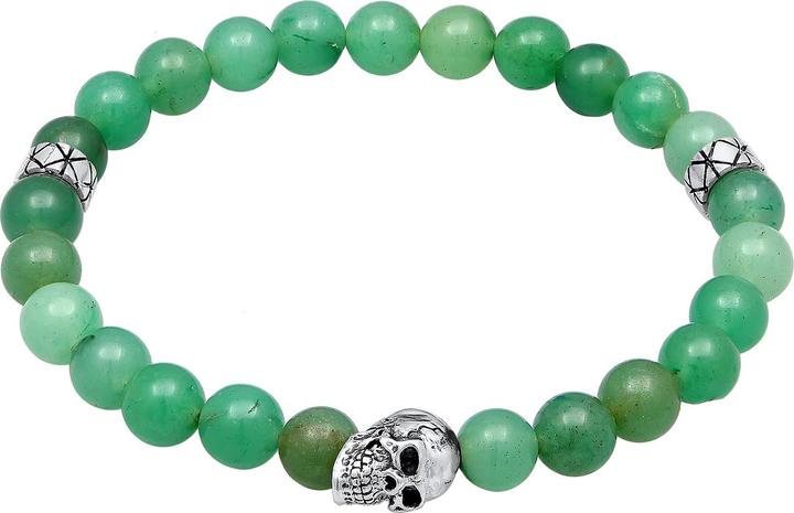 Produktbild Kuzzoi Edelsteinarmband, Totenkopf (21 cm, Aventurin, Plastik, 925 Sterling Silber)
