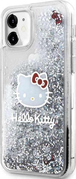 Immagine prodotto Hello Kitty HKHCN61LIKHET iPhone 11 / Xr 6.1" srebrny/argento hardcase Liquid Glitter Charms Kitty He (Apple iPhone 11, Apple iPhone XR)