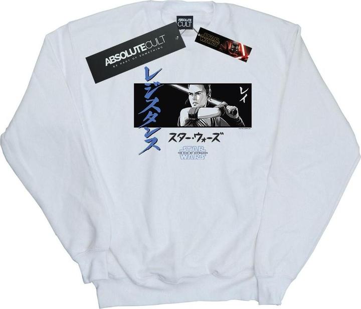 Star Wars The Rise Of Skywalker Rey Katakana Art Stripe Sweatshirt (XL)