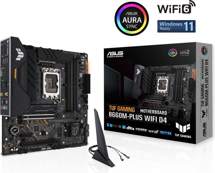 Actual product image ASUS TUF GAMING B660M-PLUS D4 (LGA 1700, Intel B660, mATX)