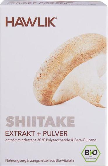 Actual product image Hawlik Shiitake extract + powder capsule (60 Piece, Capsules, 57 g)