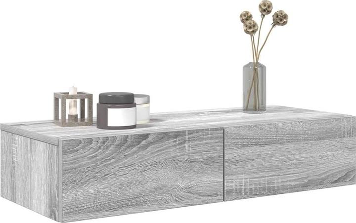 Image du produit VidaXL Étagère murale avec tiroirs Gris Sonoma 100x36x19 cm Bois composite