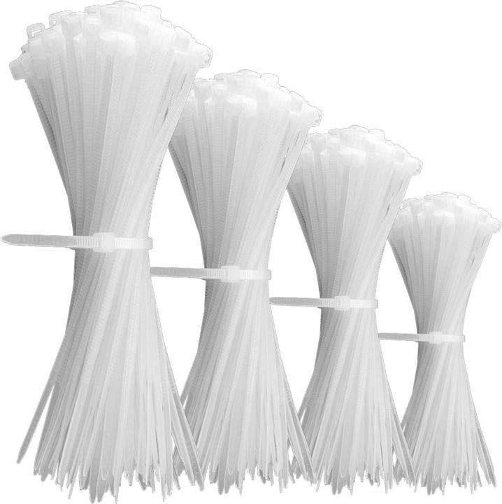 Immagine prodotto Offgridtec Kabelbinder 200 Stk. weiss Nylon UV-Beständig Verschiedene Längen 100mm 150mm 200mm 300mm (300 mm)