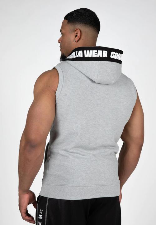 Actual product image Gorilla Wear Milwaukee Zip Hooded Tank Top - Grey (L)