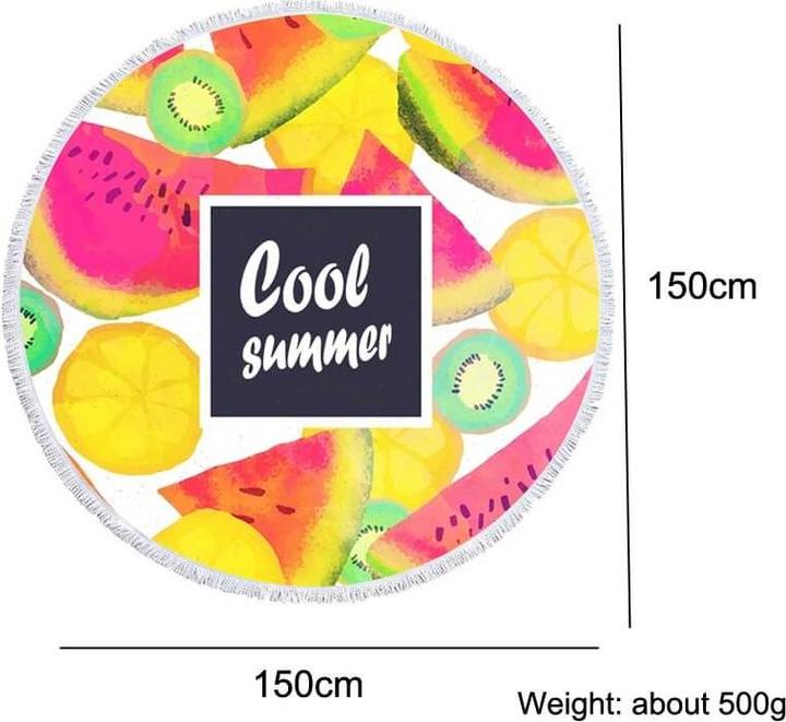 Actual product image Cover-Discount Cool Summer Round Beach Towel