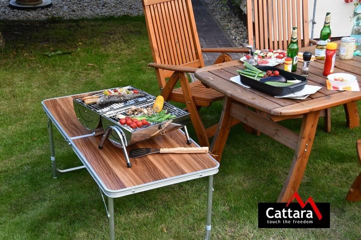 Actual product image Cattara Charcoal Grill DOUBLE 2x 38cm Travel