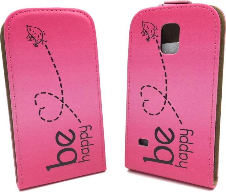 Produktbild König Design Handyhülle für Samsung Galaxy S5 Mini Schutztasche Wallet Cover 360 Case Pink (Samsung Galaxy S5 Mini)