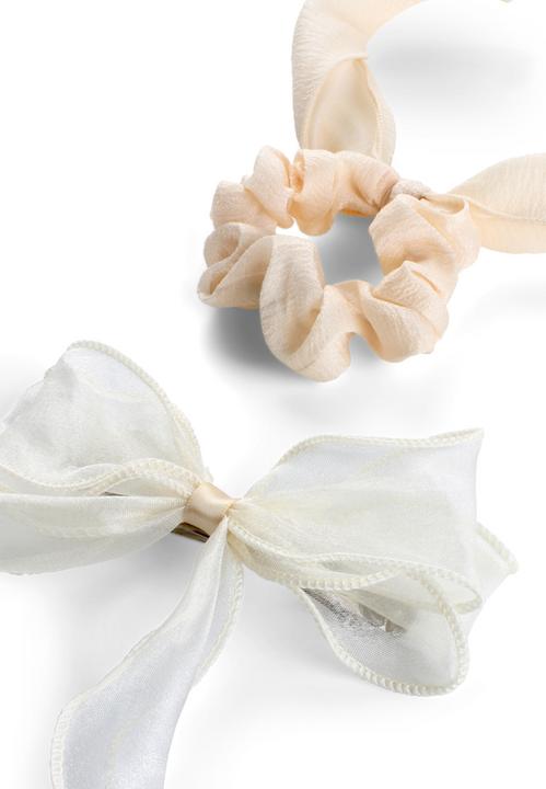 Image du produit Trisa Fashion Frenchclip avec noeud et scrunchie beige