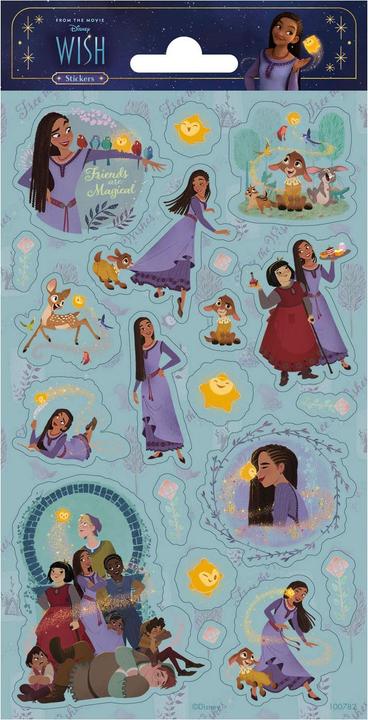Actual product image Totum Sticker sheet glitter Disney Wish