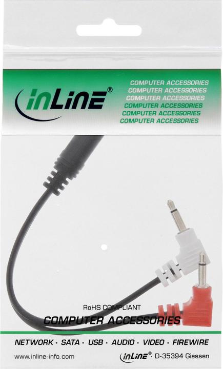 Produktbild InLine Audio Kopfhörer Flugzeug-Adapterkab. (2.5mm Klinke)
