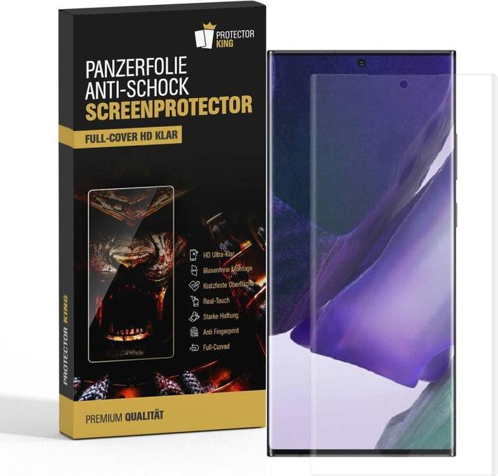 Produktbild Protectorking 3x echtes Tempered 9H Panzerhartglas 3D KLAR (3 Stück, Samsung Galaxy Note 20)