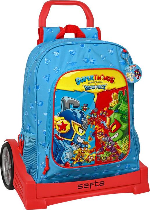 Superthings Schulrucksack mit Rädern Rescue force 32 x 42 x 14 cm Blau