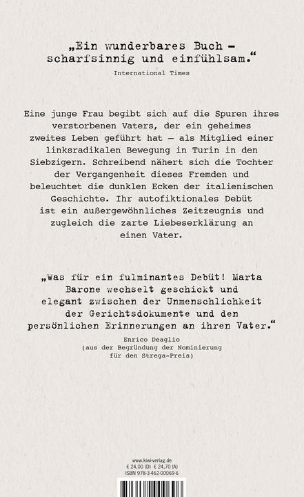Nutritional values and ingredients Als mein Vater in den Strassen von Turin verschwand (German, Marta Barone, Jan Schönherr, 2024)