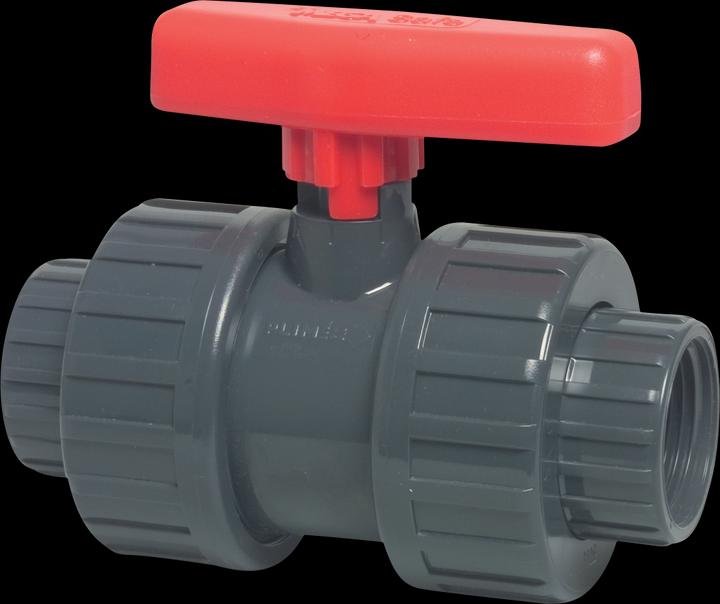 Immagine prodotto Mega Valvola a sfera PROFEC PVC-UIG 1 ″ dimensione nominale DN25 (Adattatore filettato per getto di perline, 25 mm)