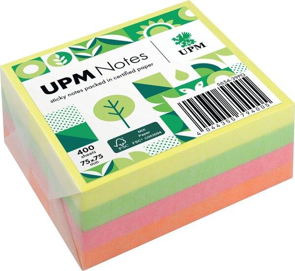 Productafbeelding UPM Notities Kleefbriefje 5654-39PG Briljant 75x75mm 400 vellen gekleurd (75 x 75 mm)