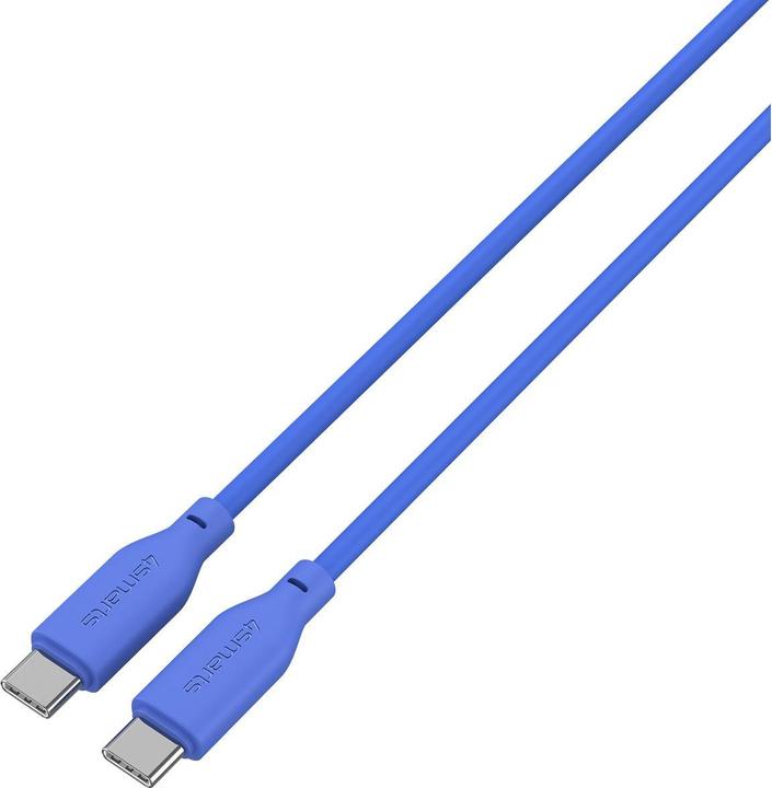 Produktbild 4smarts USB-C / USB-C Silikon-Kabel High Flex 60W 1,5m blau (1.50 m, USB 2.0)