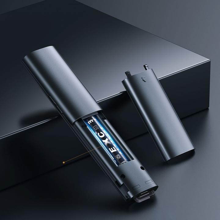 Actual product image Baseus Orange Dot Multifunctional remote control for presentation, with a red laser pointer - grey