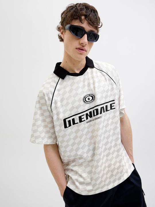 Image du produit Jack & Jones Jcoretreat Aop Mesh Open Collar Polo Ln (L)