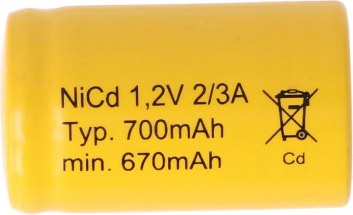 Actual product image AccuCell Akku KR-600AE, 2/3A (1 pcs., 700 mAh, Battery + charger)