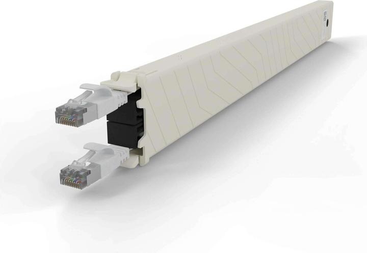 Produktbild PATCHBOX one / Cassette / 8RU / Cat 6A, STP, 0.8 m, Weiss (STP, CAT6a, 0.80 m)