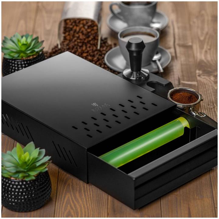 Produktbild Royal Catering Espresso Klopfbehälter Kaffeesatz Abklopfbehälter Knock Box Edelstahl 5,7 l