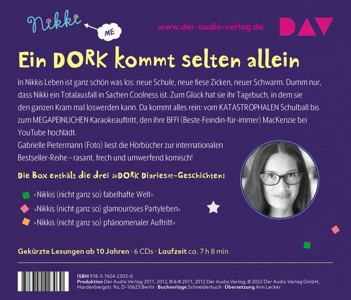 Produktbild DORK Diaries – Die grosse Box (Teil 1-3) (Gabrielle Pietermann, Ann Lecker-Chewiwi, Sabine Stiepani, Rachel Renee Russell, Deutsch)