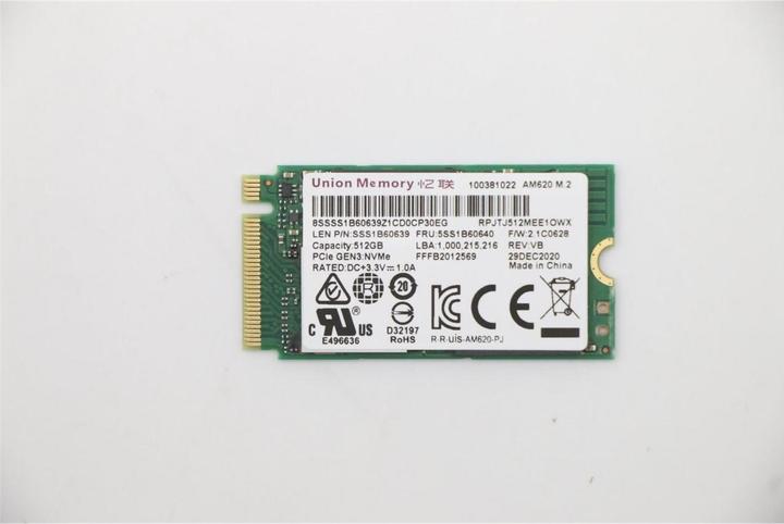 Produktbild Lenovo UMIS AM620 512GB PCIe 2242 (512 GB, M.2 2242)