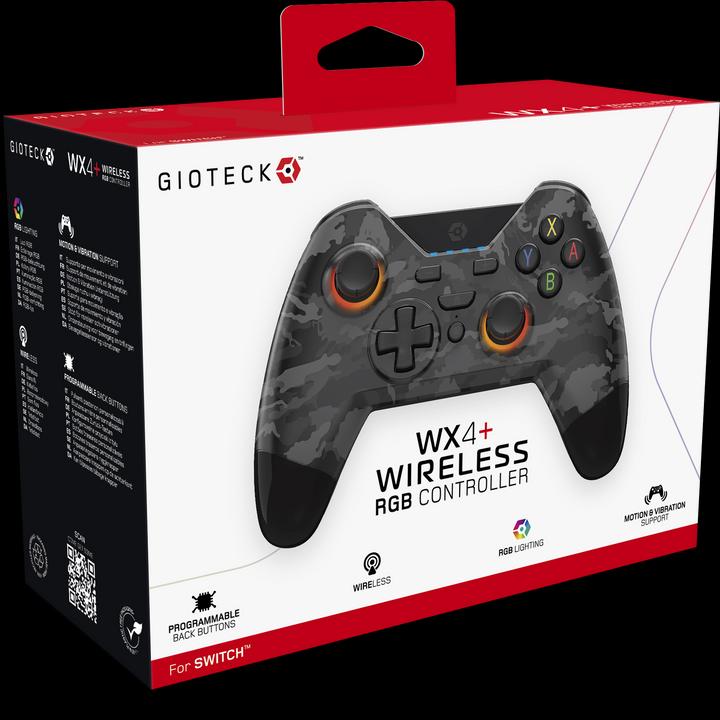 Actual product image Gioteck WX4+ Wireless RGB Controller (Switch OLED, Switch)