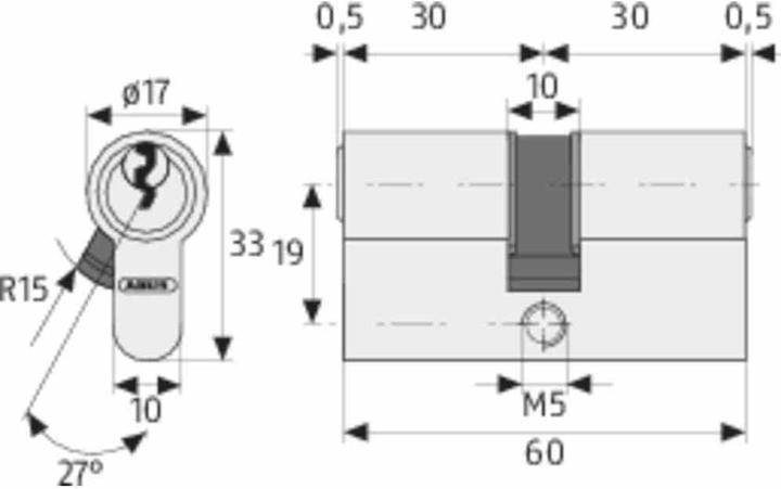 Actual product image Abus E30NP (Profile cylinder)
