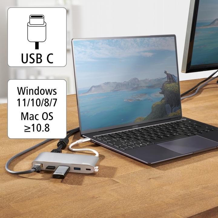 Produktbild Hama USB-C-Multiport Adapter (USB-C, 1 Ports)