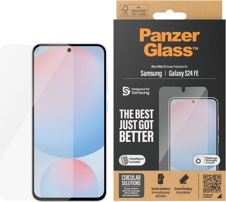 Image du produit PanzerGlass Ultra-Wide Fit (1 pièce(s), Samsung Galaxy S24 FE)