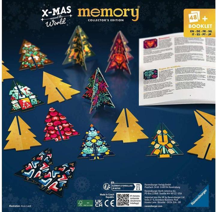 Actual product image Ravensburger 22350 Collector's memory® Christmas - The world-famous memory game with (German, Spanish, French, Dutch, Japanese, Italian, Portuguese, English)