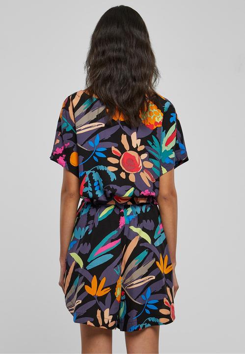 Actual product image Urban Classics Ladies Short Viscose Belt Jumpsuit - 12110 (S)