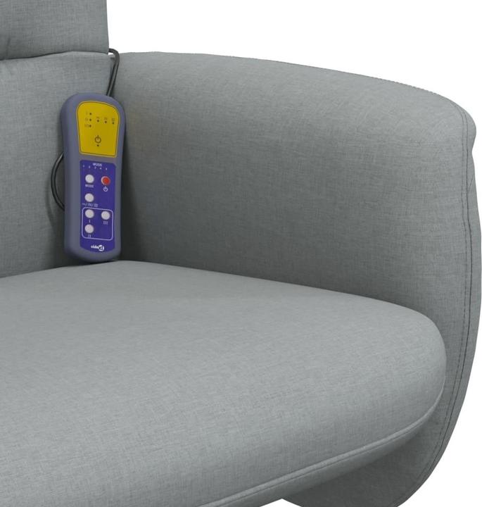 Actual product image VidaXL Massage chair with footstool light grey fabric,colour