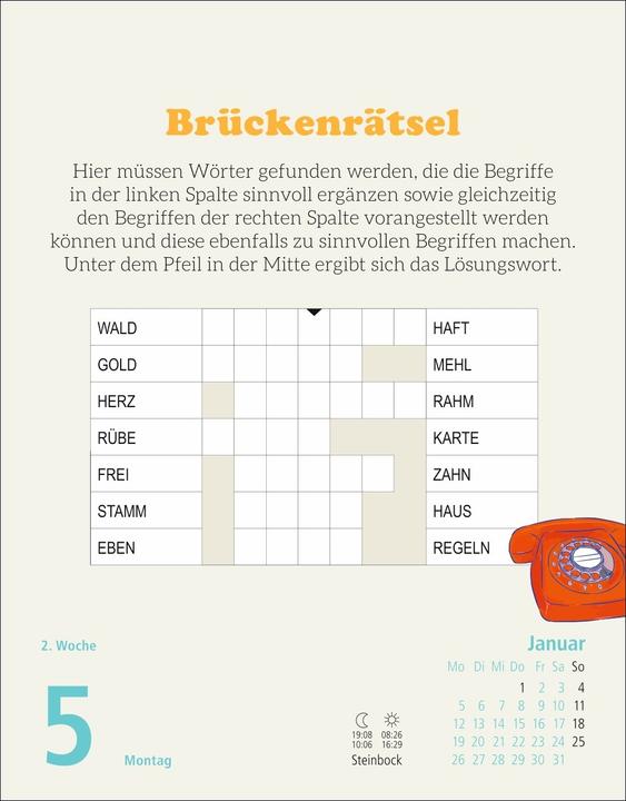 Produktbild Stefan Heine Rentnerrätsel Tagesabreisskalender 2026 (Harter Einband, Deutsch)