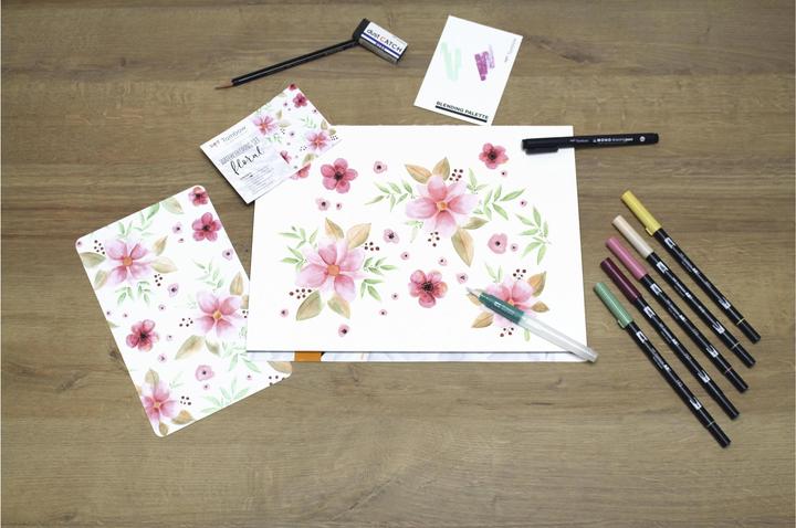 Image du produit Tombow Brushpen Watercolor Set Floral Pink (Floral, 10 x)