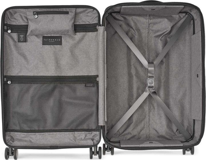 Actual product image Senz Senx Foldable Check In Trolley, 60L, Pure Black (60 l, M (50 - 90l))